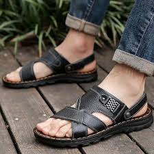 Sandalias de Cuero PU para Hombre - Retro Verano Transpirables