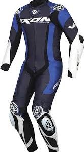 Traje de Cuero Ixon Vortex 3 para Motocicleta - Negro/Azul