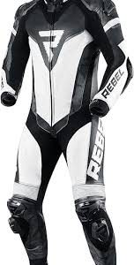 Traje de Moto de Cuero Rebelhorn para Hombre con Protección y Ventilación