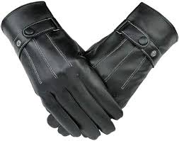 Guantes de Cuero Hombre ZPST03: Táctiles y Resistentes al Viento