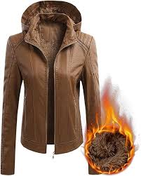 Chaqueta de Cuero PU para Mujer con Cremalleras