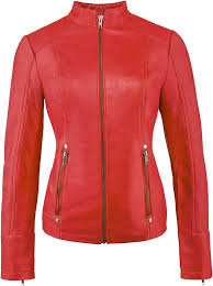 Chaqueta de Cuero Rojo Urban Fashion 5XL