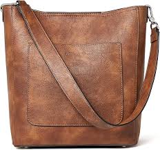 Bolso Hobo de Cuero Bostanten para Mujer - Moka Brown