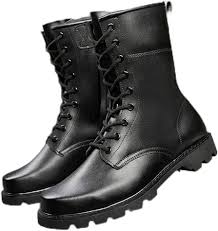 Botas de Combate de Cuero para Hombre