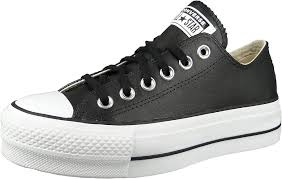 Converse CTAS Lift Clean Ox Negras: Zapatillas Mujer