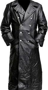 Trench Clásico de Cuero para Hombre