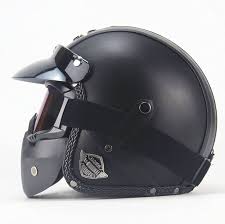 Casco Retro de Cuero PU para Moto BCCDP