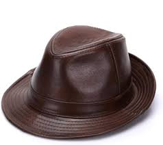 Sombrero de Vaquero de Cuero Natural para Hombre