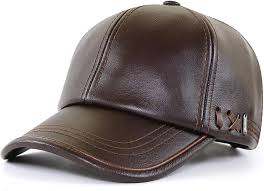 Gorra de Béisbol Ajustable de Cuero para Hombre