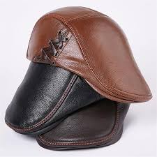 Sombrero de Cuero Boina para Hombre - Otoño Elegante