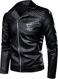 Chaqueta de Cuero Vintage para Hombre - Estilo Biker Otoño/Invierno