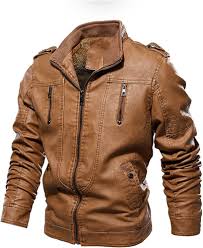 Chaqueta de Cuero Hombre Invierno - Estilo Biker Casual