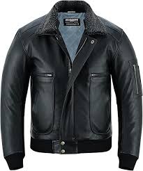 Chaqueta de Cuero Piloto Spitfire para Hombre