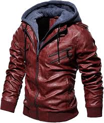 Chaqueta de Cuero para Hombre - Estilo Biker Casual de Invierno