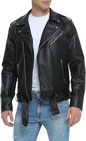 Chaqueta Bomber de Cuero Sintético para Hombre - Fahsyee