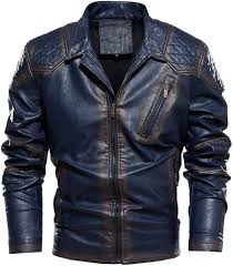 Chaqueta de Cuero Vintage para Hombre