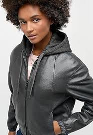 Chaqueta de Cuero MUSTANG para Mujer - Negra