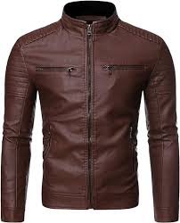 Chaqueta de Moto de Cuero para Hombre - Abrigo de Invierno