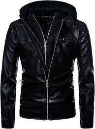 Chaqueta de Cuero PU para Hombre SYT-MD