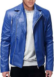 Chaqueta de Cuero Casual para Hombre Grande