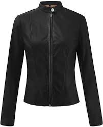 Chaqueta de Cuero Bomber para Mujer