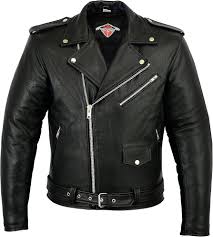 Chaqueta de Moto de Cuero para Hombre - Estilo Marlon Brando