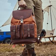 Mochila de Cuero Vintage para Hombre - Gran Capacidad y Estilo Casual