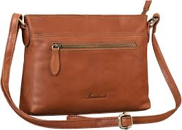 Bolso Bandolera de Cuero Benthill para Mujer - Marrón