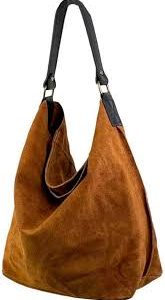 Bolso Hobo Énvo de Ante para Mujer con Asa de Piel