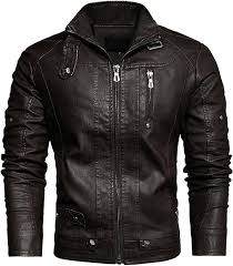 Chaqueta de Cuero PU para Hombre - OCCOKO