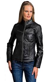 Chaqueta de Cuero Urbano UR-137 para Dama - Negra