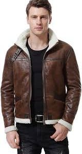 Chaqueta de Cuero Sintético para Hombre - Modelo Pilot