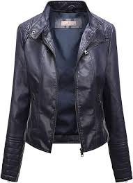 Chaqueta de Cuero Sintético para Mujer