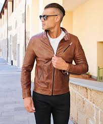 Chaqueta de Cuero de Cordero Havana para Hombre D'Arienzo