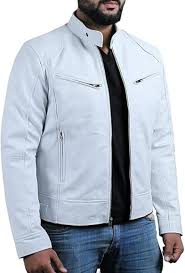 Chaqueta Motera de Cuero Sintético para Hombre