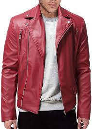 Chaqueta de Motociclista Roja para Hombre