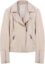 Chaqueta de Cuero Beige Montereggi - MTR_TT4800 XL