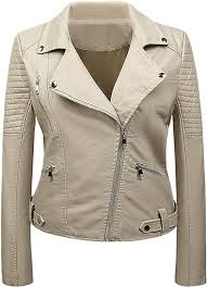 Chaqueta de Moto de Cuero para Mujer - Estilo Sólido y Elegante