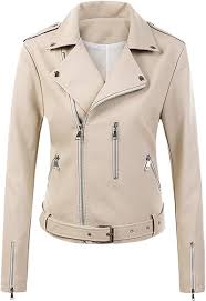 Chaqueta de Cuero Largo para Mujer YWLINK