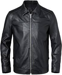 Chaqueta de Cuero para Hombre ZouoYYii