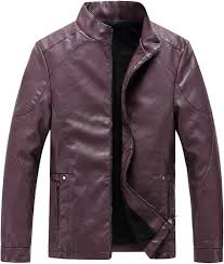 Chaqueta de Cuero Masculina de Moda