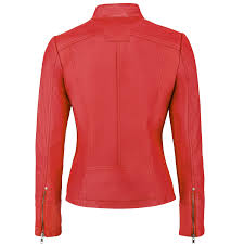 Chaqueta de Cuero Roja Urban Leather Fashion - Talla S