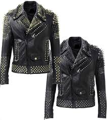 Chaqueta Moto Punk con Estrellas Doradas