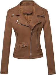 Chaqueta de Cuero para Mujer HONGBI - Estilo Moto