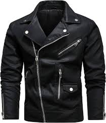 Chaqueta de Cuero PU para Hombre