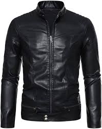 Chaqueta de Cuero Negra para Hombre