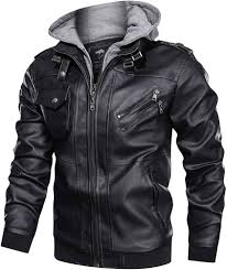 Chaqueta de Cuero Casual para Hombre - Invierno