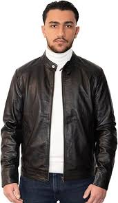 Chaqueta de Piel de Oveja 100% Auténtica para Hombre - West Clever