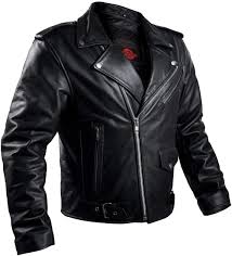 Chaqueta de Motocicleta Alpha: Piel Negra con Armadura