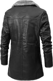 Chaqueta de Cuero Retro para Hombre